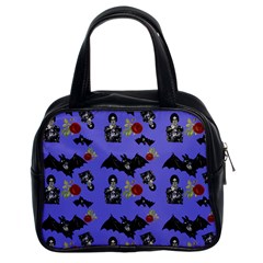 Goth Bat Floral Classic Handbag (two Sides) by snowwhitegirl