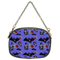 Goth Bat Floral Chain Purse (one Side) by snowwhitegirl