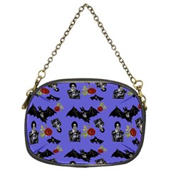 Goth Bat Floral Chain Purse (two Sides) by snowwhitegirl