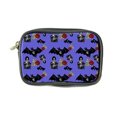 Goth Bat Floral Coin Purse by snowwhitegirl