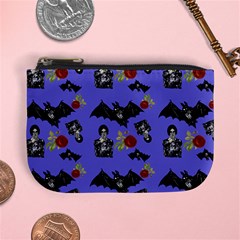 Goth Bat Floral Mini Coin Purse by snowwhitegirl