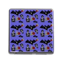 Goth Bat Floral Memory Card Reader (square 5 Slot) by snowwhitegirl