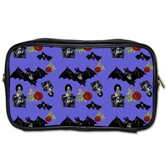 Goth Bat Floral Toiletries Bag (two Sides) by snowwhitegirl