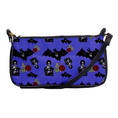 Goth Bat Floral Shoulder Clutch Bag by snowwhitegirl