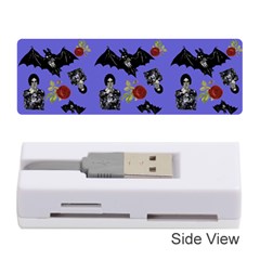 Goth Bat Floral Memory Card Reader (stick) by snowwhitegirl