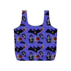 Goth Bat Floral Full Print Recycle Bag (s) by snowwhitegirl