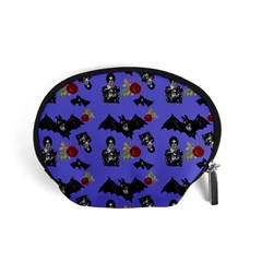 Goth Bat Floral Accessory Pouch (small) by snowwhitegirl