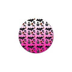 Pink Gradient Bat Pattern Golf Ball Marker (4 Pack) by snowwhitegirl