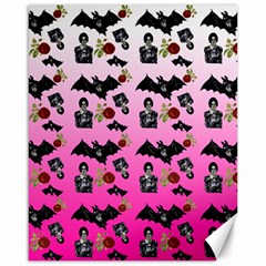 Pink Gradient Bat Pattern Canvas 16  X 20  by snowwhitegirl