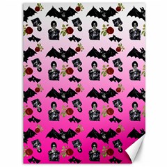 Pink Gradient Bat Pattern Canvas 36  X 48  by snowwhitegirl