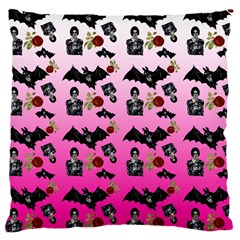 Pink Gradient Bat Pattern Large Cushion Case (one Side) by snowwhitegirl