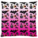 Pink Gradient Bat Pattern Large Cushion Case (Two Sides) Back