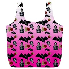 Pink Gradient Bat Pattern Full Print Recycle Bag (xl)