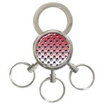 Forest Girl Gradient Red 3-Ring Key Chain Front