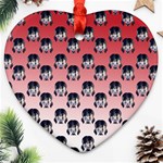 Forest Girl Gradient Red Heart Ornament (Two Sides) Front