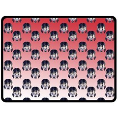 Forest Girl Gradient Red Fleece Blanket (large)  by snowwhitegirl