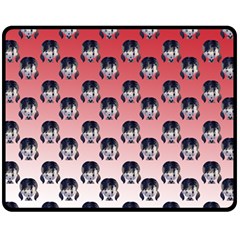 Forest Girl Gradient Red Fleece Blanket (medium)  by snowwhitegirl