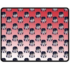 Forest Girl Gradient Red Double Sided Fleece Blanket (medium) 