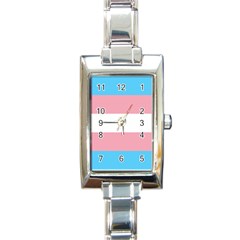 Transgender Pride Flag Rectangle Italian Charm Watch by lgbtnation