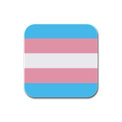 Transgender Pride Flag Rubber Square Coaster (4 Pack)  by lgbtnation