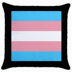 Transgender Pride Flag Throw Pillow Case (black) by lgbtnation