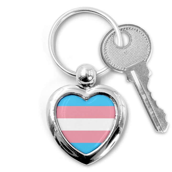 Transgender Pride Flag Key Chain (Heart)