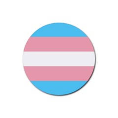 Transgender Pride Flag Rubber Coaster (round)  by lgbtnation