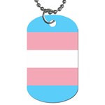 Transgender Pride Flag Dog Tag (One Side) Front