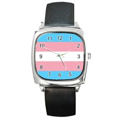 Transgender Pride Flag Square Metal Watch by lgbtnation