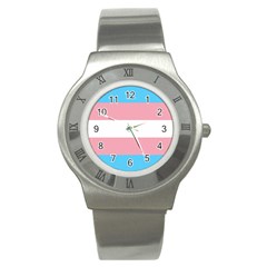 Transgender Pride Flag Stainless Steel Watch by lgbtnation