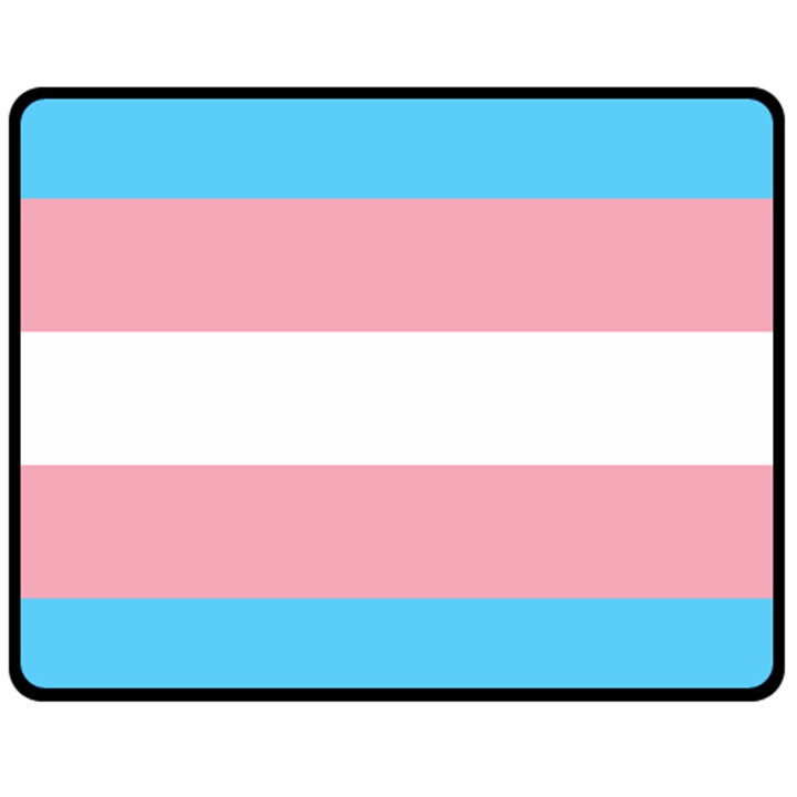 Transgender Pride Flag Fleece Blanket (Medium) 