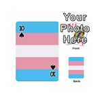 Transgender Pride Flag Playing Cards 54 Designs (Mini) Front - Spade10