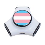 Transgender Pride Flag 3-Port USB Hub Front