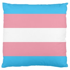 Transgender Pride Flag Large Cushion Case (one Side) by lgbtnation