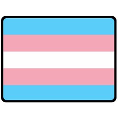 Transgender Pride Flag Double Sided Fleece Blanket (large) 