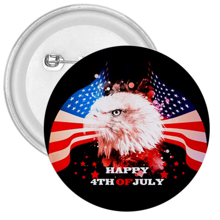 Happy 4th Of July 3  Buttons