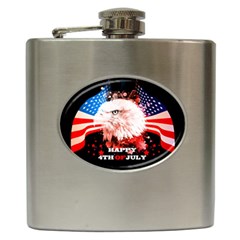 Happy 4th Of July Hip Flask (6 Oz) by FantasyWorld7