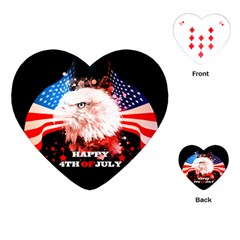 Happy 4th Of July Playing Cards Single Design (heart) by FantasyWorld7