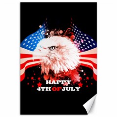 Happy 4th Of July Canvas 12  X 18  by FantasyWorld7