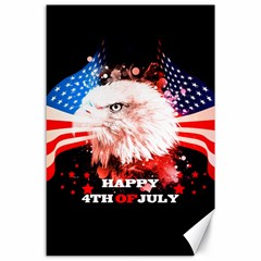 Happy 4th Of July Canvas 24  X 36  by FantasyWorld7