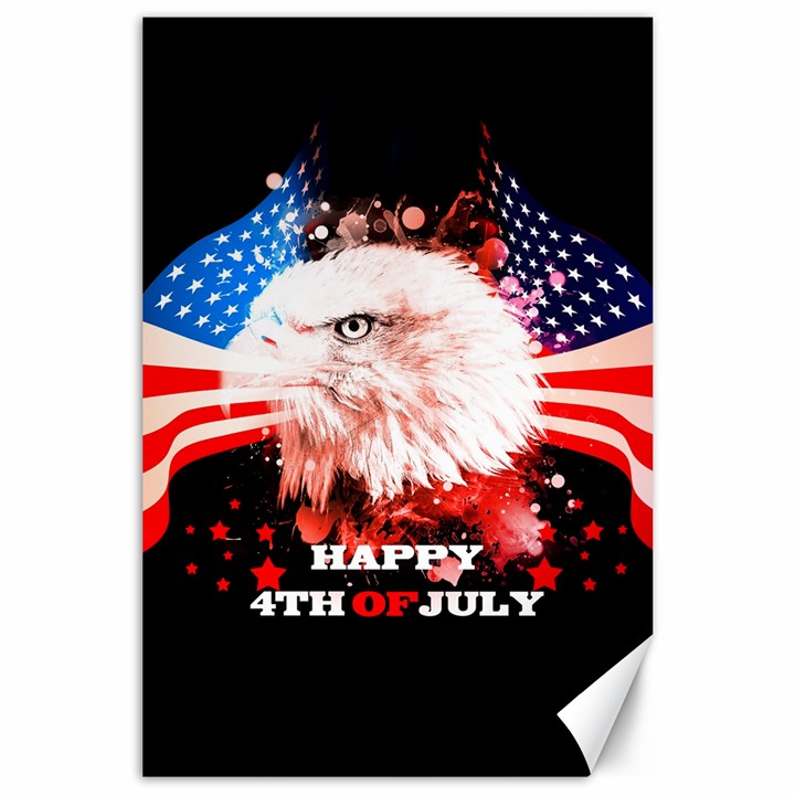 Happy 4th Of July Canvas 24  x 36 