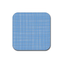 Light blue knitting pattern Rubber Coaster (Square) 