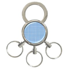 Light blue knitting pattern 3-Ring Key Chain