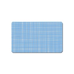 Light blue knitting pattern Magnet (Name Card)