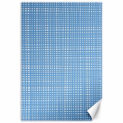 Light blue knitting pattern Canvas 12  x 18 