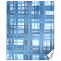 Light blue knitting pattern Canvas 11  x 14 