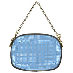 Light blue knitting pattern Chain Purse (One Side)