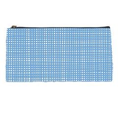 Light blue knitting pattern Pencil Cases