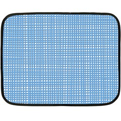 Light blue knitting pattern Double Sided Fleece Blanket (Mini) 