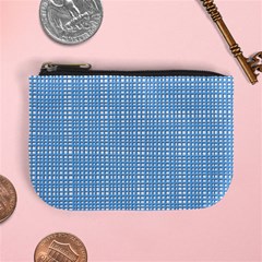 Light blue knitting pattern Mini Coin Purse